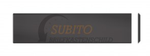 Klingelschild Sonnex 61 x 19 Alu schwarz poliert